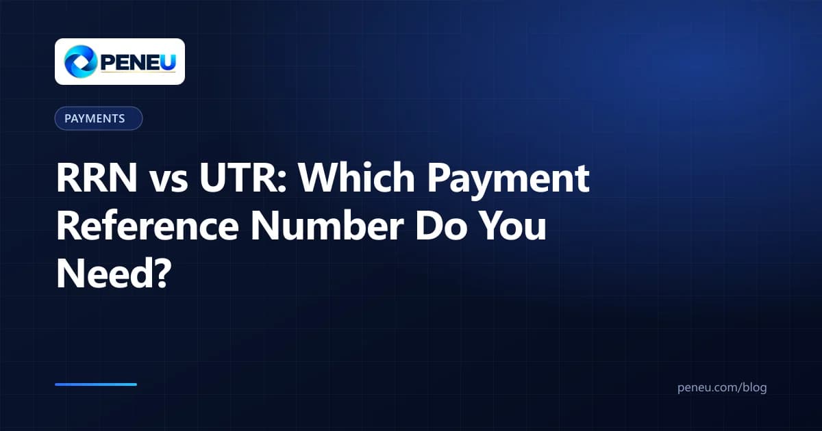 Cover for an explainer comparing RRN and UTR payment reference numbers