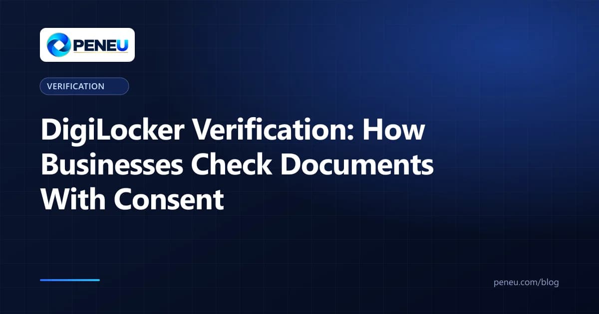 Cover for a guide on verifying customer documents through DigiLocker with consent